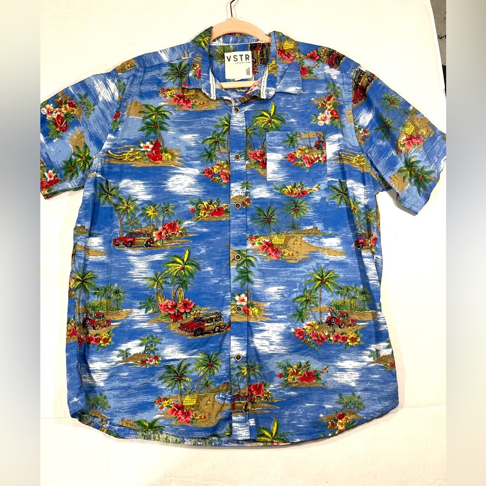 VSTR HAWAIIAN COTTON BUTTON SHIRT